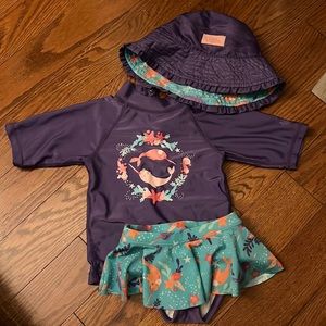 3 Piece Bathing suit set 2T
